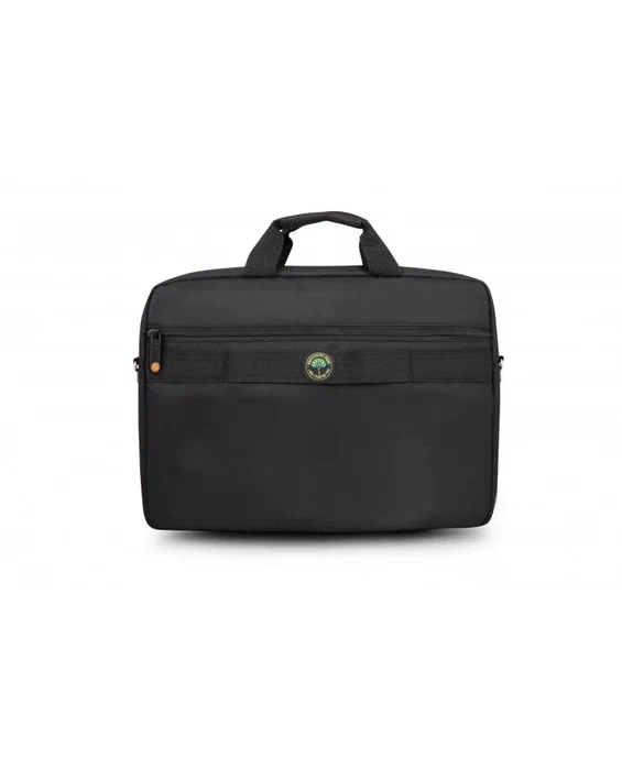 Urban Factory CYCLEE ETC15UF Maletín Toploader Negro para Portátil 15.6", Compartimento para Tablet 10.5", Material r-PET Reciclado, Correa de Ajuste y Organizador