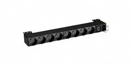 Eaton EFLX8D PDU Montaje en Rack 1U 9 Salidas AC Tipo F Negro