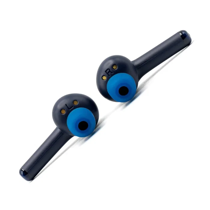 Veho STIX Auriculares Inalámbricos True Wireless Intrauditivos Bluetooth 5.0, Resistencia al Agua IPX5, Batería 4h, Color Azul