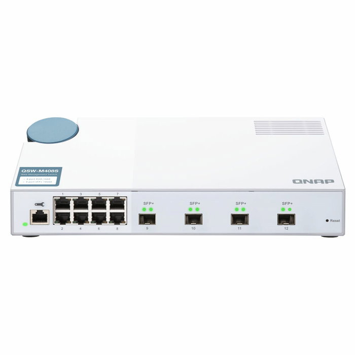 QNAP QSW-M408S Switch Gestionado L2 de 12 Puertos Blanco