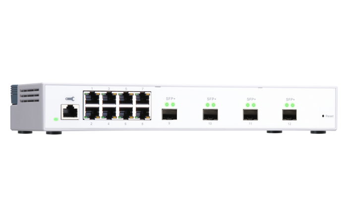 QNAP QSW-M408S Switch de 12 puertos con 8 puertos 1GbE y 4 puertos 10GbE SFP+