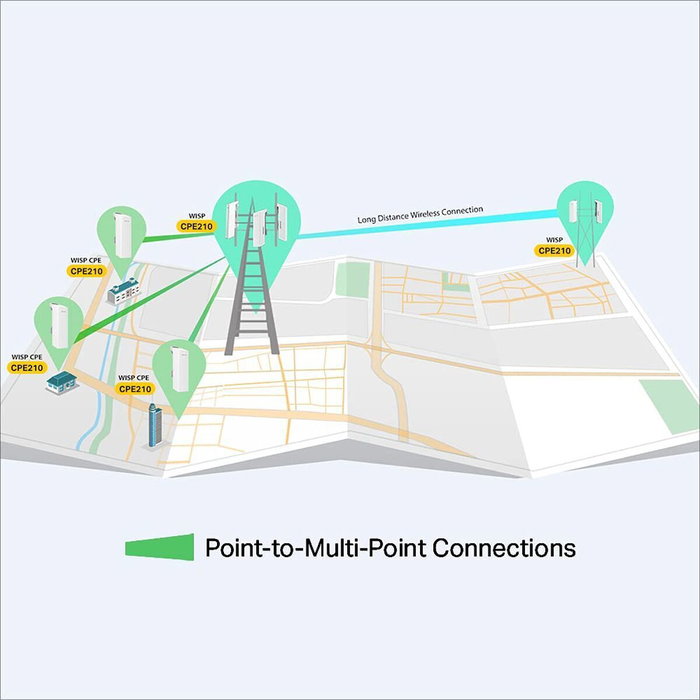 Tp-Link CPE210 Punto de acceso inalámbrico exterior 300 Mbps 2,4 GHz