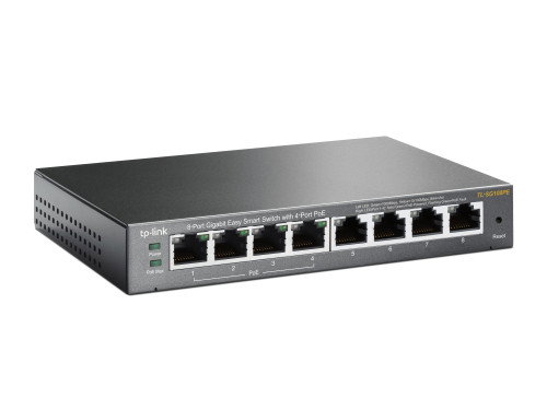 TP-LINK TL-SG108PE Switch Gigabit Ethernet No Administrado 8 Puertos con PoE Negro