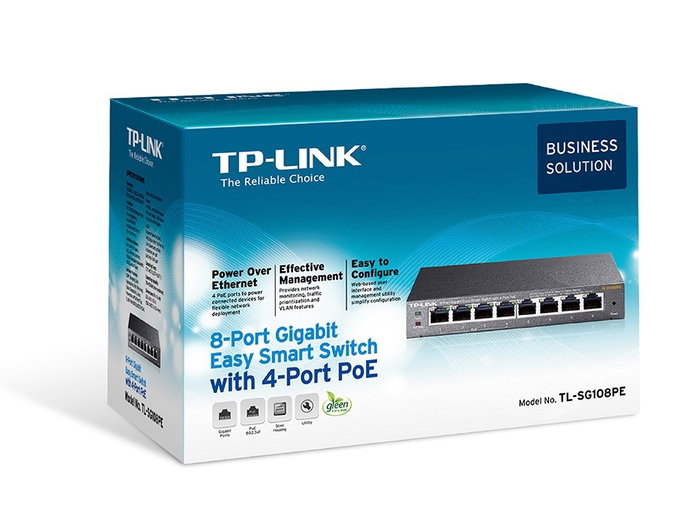 TP-Link TL-SG108PE Switch Gigabit de 8 puertos con 4 puertos PoE TP-Link TL-SG108PE Switch Gigabit de 8 puertos con 4 puertos PoE