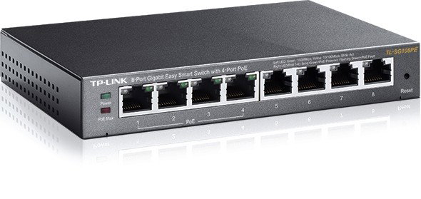 TP-Link TL-SG108PE Switch Gigabit de 8 puertos con 4 puertos PoE TP-Link TL-SG108PE Switch Gigabit de 8 puertos con 4 puertos PoE