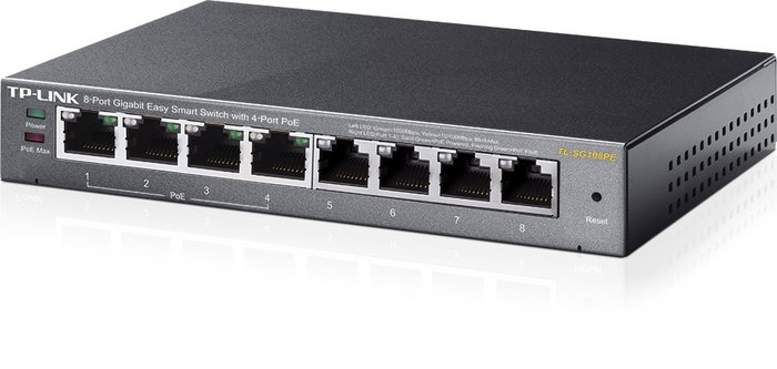 TP-Link TL-SG108PE Switch Gigabit de 8 puertos con 4 puertos PoE TP-Link TL-SG108PE Switch Gigabit de 8 puertos con 4 puertos PoE
