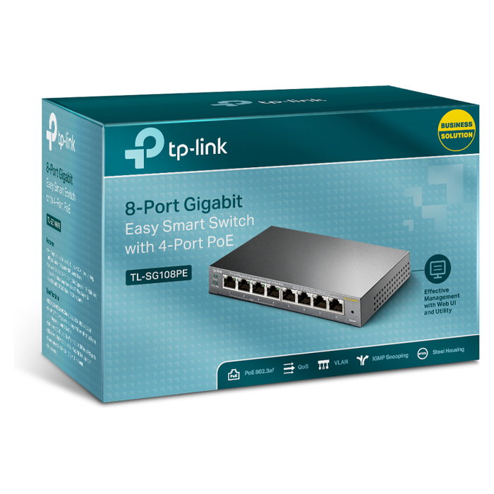 TP-Link TL-SG108PE Switch Gigabit de 8 puertos con 4 puertos PoE TP-Link TL-SG108PE Switch Gigabit de 8 puertos con 4 puertos PoE
