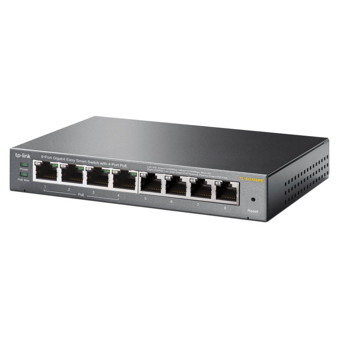 TP-Link TL-SG108PE Switch Gigabit de 8 puertos con 4 puertos PoE TP-Link TL-SG108PE Switch Gigabit de 8 puertos con 4 puertos PoE