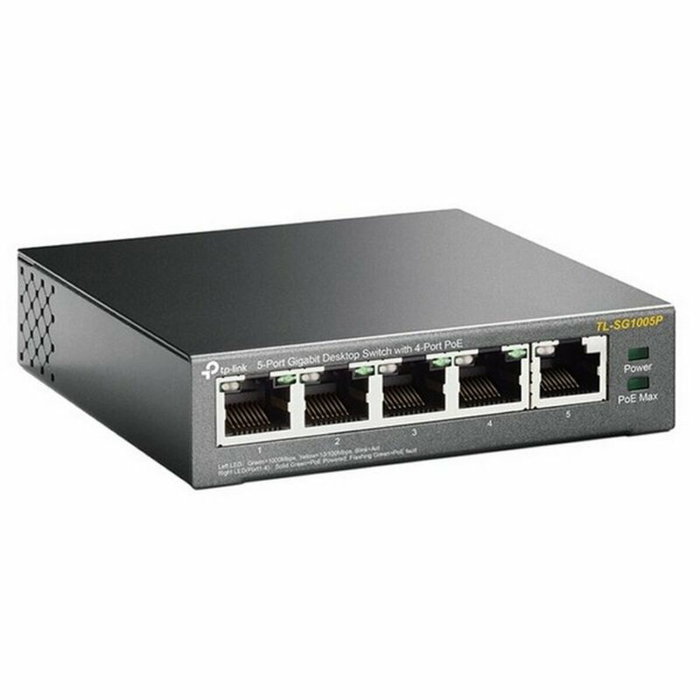 TP-Link TL-SG1005P Switch Gigabit de 5 puertos con 4 puertos PoE, Negro