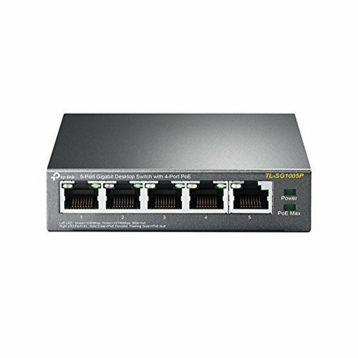 TP-Link TL-SG1005P Switch Gigabit de 5 puertos con 4 puertos PoE, Negro