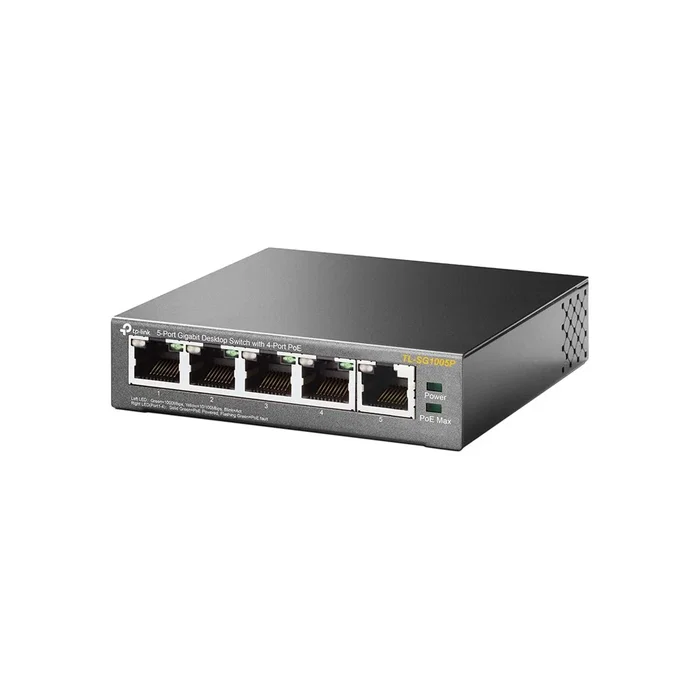 TP-Link TL-SG1005P Switch Gigabit de 5 puertos con 4 puertos PoE, Negro