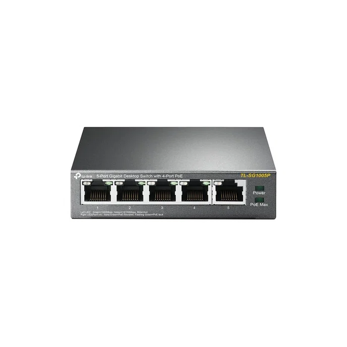 TP-Link TL-SG1005P Switch Gigabit de 5 puertos con 4 puertos PoE, Negro