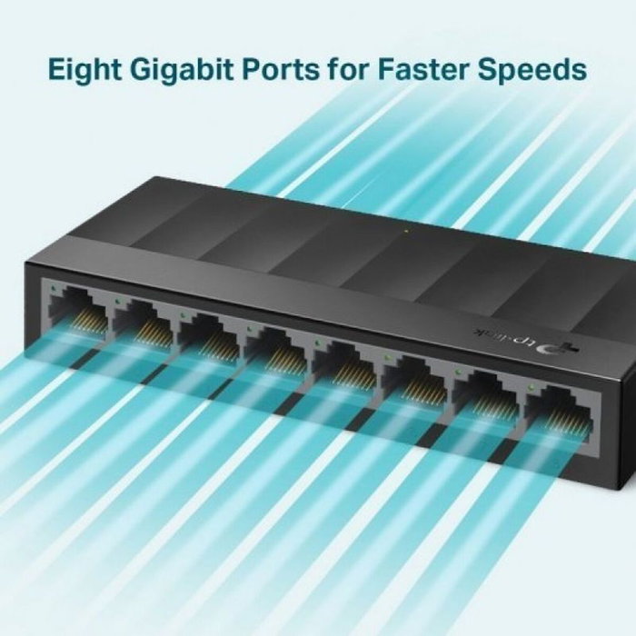TP-Link LS1008G LiteWave 8 Puertos Gigabit Ethernet Negro