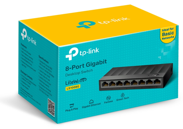 TP-Link LS1008G LiteWave 8 Puertos Gigabit Ethernet Negro