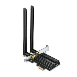TP-Link Archer TX50E Tarjeta PCIe Wi-Fi 6 (802.11ax) Inalámbrica y Bluetooth 5.0, 2402 Mbps, Doble Banda, Negro, para PC