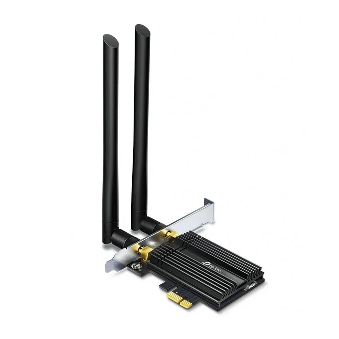 TP-Link Archer TX50E Adaptador WiFi 6 PCI Express con Bluetooth 5.0, Doble Banda (2.4GHz/5GHz) hasta 2402 Mbps, Color Negro Metálico