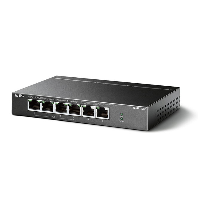 TP-Link TL-SF1006P Switch de 6 puertos Fast Ethernet con 4 puertos PoE+