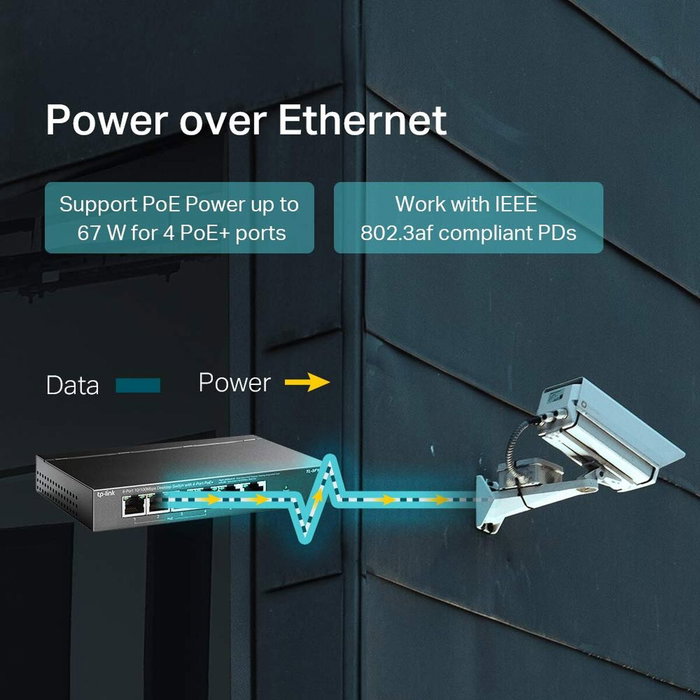 TP-Link TL-SF1006P Switch de 6 puertos Fast Ethernet con 4 puertos PoE+