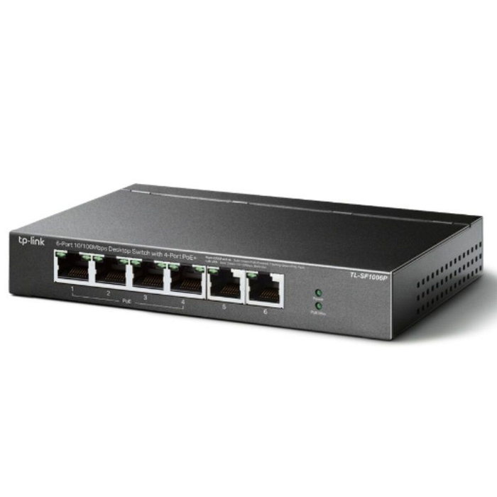 TP-Link TL-SF1006P Switch de 6 puertos Fast Ethernet con 4 puertos PoE+