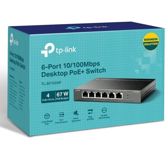 TP-Link TL-SF1006P Switch de 6 puertos Fast Ethernet con 4 puertos PoE+