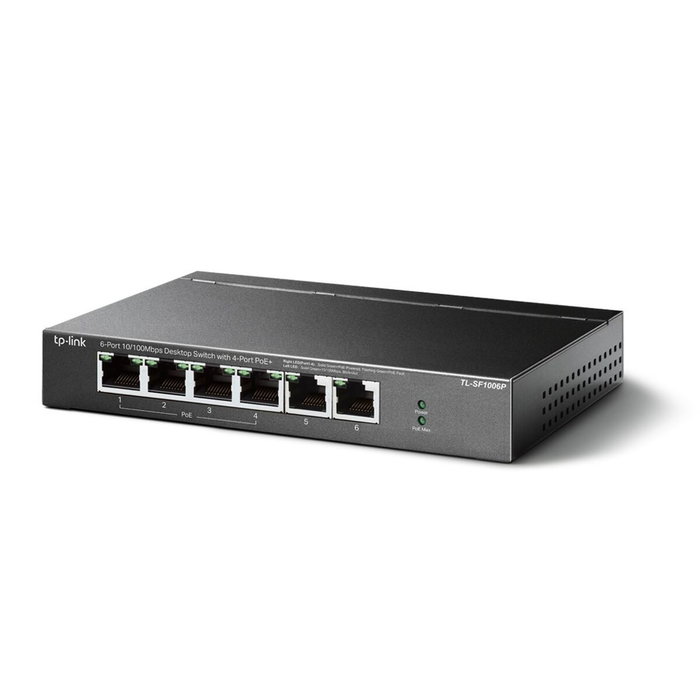 TP-Link TL-SF1006P Switch de 6 puertos Fast Ethernet con 4 puertos PoE+