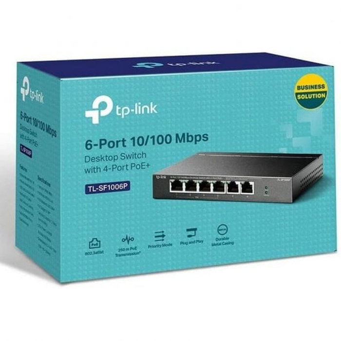 TP-Link TL-SF1006P Switch de 6 puertos Fast Ethernet con 4 puertos PoE+