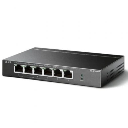 TP-Link Switch TL-SF1006P 6 Puertos 10/100 PoE+ para Vigilancia hasta 250m con Presupuesto de 67W