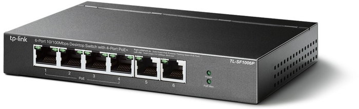 TP-Link TL-SF1006P Switch de 6 puertos Fast Ethernet con 4 puertos PoE+