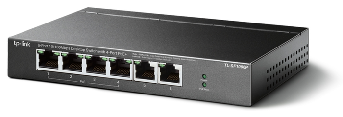 TP-Link TL-SF1006P Switch de 6 puertos con 4 puertos PoE+