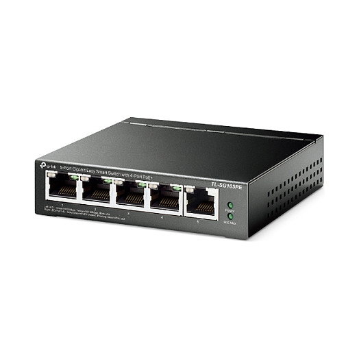 TP-Link TL-SG105PE Switch Gigabit de 5 puertos con 4 puertos PoE+ TP-Link TL-SG105PE Switch Gigabit de 5 puertos con 4 puertos PoE+