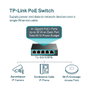 TP-Link TL-SG105PE Switch Gigabit de 5 puertos con 4 puertos PoE+