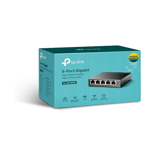 TP-Link TL-SG105PE Switch Gigabit de 5 puertos con 4 puertos PoE+ TP-Link TL-SG105PE Switch Gigabit de 5 puertos con 4 puertos PoE+