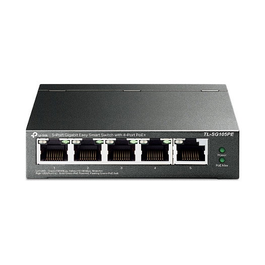 TP-Link TL-SG105PE Switch Gigabit de 5 puertos con 4 puertos PoE+ TP-Link TL-SG105PE Switch Gigabit de 5 puertos con 4 puertos PoE+