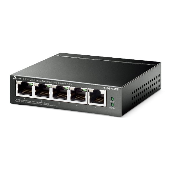 TP-Link TL-SG105PE Switch Gigabit de 5 puertos con 4 puertos PoE+ TP-Link TL-SG105PE Switch Gigabit de 5 puertos con 4 puertos PoE+