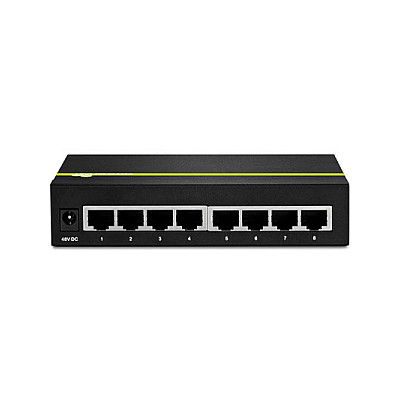 TRENDnet TPE-TG44g Switch PoE No Administrado de 8 Puertos Gigabit con 4 Puertos PoE y 4 No-PoE, GREENnet, 16 Gbit/s, Negro