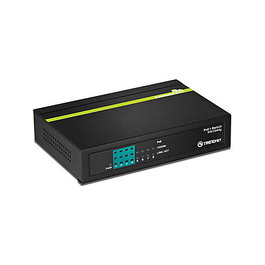 TRENDnet TPE-TG44g Switch PoE No Administrado de 8 Puertos Gigabit con 4 Puertos PoE y 4 No-PoE, GREENnet, 16 Gbit/s, Negro