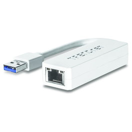TRENDnet TU3-ETG Adaptador Ethernet Gigabit USB 3.0, Blanco, Velocidad de Transferencia de Datos 2 Gbit/s