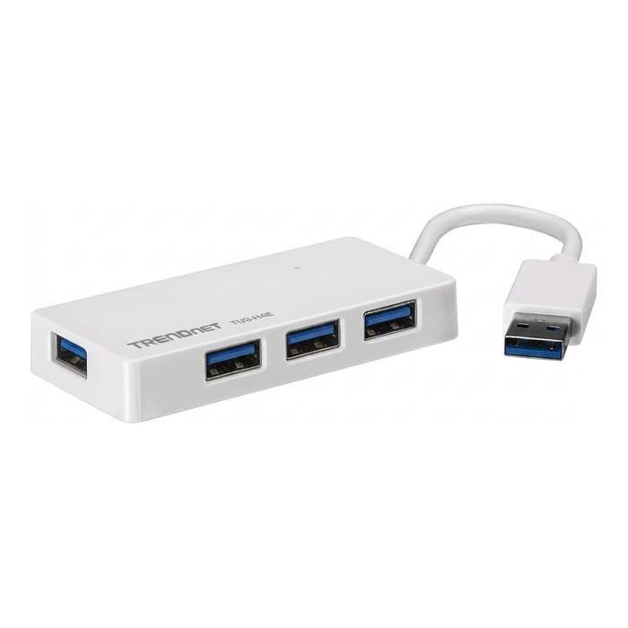 TRENDnet TU3-H4E Hub USB 3.0 de 4 puertos Blanco TRENDnet TU3-H4E Hub USB 3.0 de 4 puertos Blanco