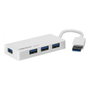 TRENDnet TU3-H4E Hub USB 3.0 de 4 puertos, Blanco y Gris
