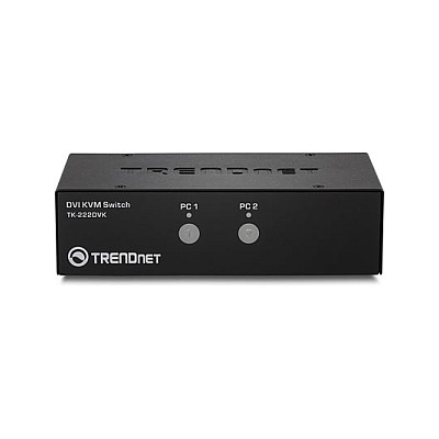 TRENDnet TK-222DVK Kit de switch KVM DVI de 2 puertos, Negro TRENDnet TK-222DVK Kit de switch KVM DVI de 2 puertos, Negro
