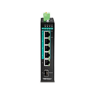TRENDnet TI-PG541 Switch Industrial 5 Puertos Gigabit PoE+