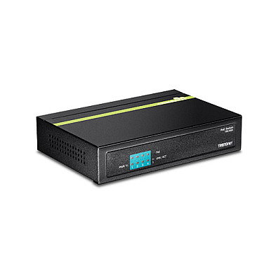 TRENDnet TPE-S50 Switch de Red No Administrado 5 Puertos Fast Ethernet PoE L2 con 4 Puertos PoE+ (Hasta 31W), Negro, Conector DC TRENDnet TPE-S50 Switch de Red No Administrado 5 Puertos Fast Ethernet PoE L2 con 4 Puertos PoE+ (Hasta 31W), Negro, Conector DC