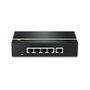 TRENDnet TPE-S50 Switch de Red No Administrado 5 Puertos Fast Ethernet PoE L2 con 4 Puertos PoE+ (Hasta 31W), Negro, Conector DC