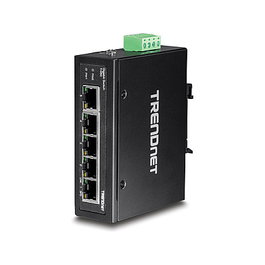 TRENDnet Switch Industrial TI-G50, 5 Puertos Gigabit No Administrado, Montaje DIN Rail, Metal IP30, Rango Temp -40 a 75 grados C