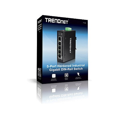 TRENDnet Switch Industrial TI-G50, 5 Puertos Gigabit No Administrado, Montaje DIN Rail, Metal IP30, Rango Temp -40 a 75 grados C