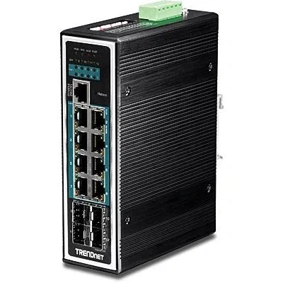 TRENDnet TI-PG1284i Switch Industrial Gigabit de 12 Puertos con 8 PoE, Capa 2+ y Carril DIN TRENDnet TI-PG1284i Switch Industrial Gigabit de 12 Puertos con 8 PoE, Capa 2+ y Carril DIN