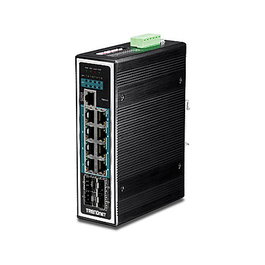 TRENDnet TI-PG1284i Switch Gestionado 12 Puertos L2+ Rack Gigabit PoE+ 8 Puertos 30W 240W Presupuesto con 4 SFP Full Duplex QoS VLAN Web