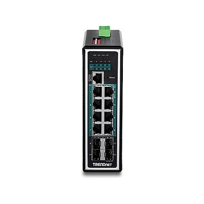TRENDnet TI-PG1284i Switch Gestionado 12 Puertos L2+ Rack Gigabit PoE+ 8 Puertos 30W 240W Presupuesto con 4 SFP Full Duplex QoS VLAN Web