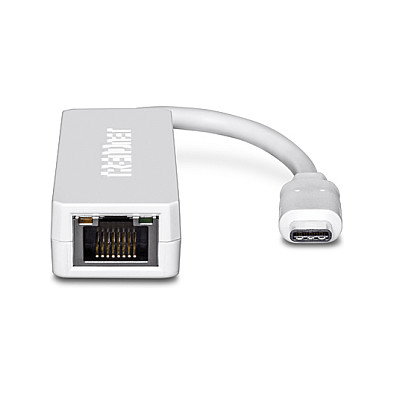 TRENDnet TUC-ETG Adaptador Ethernet USB-C a RJ45 Gigabit 2000 Mbps, Blanco