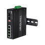 TRENDnet Switch Industrial TI-UPG62 4-Port Gigabit PoE+ con 2 SFP, 240W, Montaje DIN-Rail/IP30, No Administrado